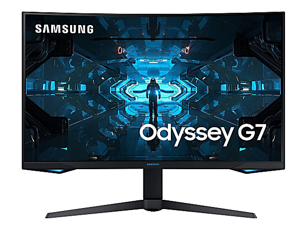 Samsung Odyssey G7 C32G75TQSN 31.5" WQHD Curved Screen Quantum Dot LED Gaming LCD Monitor - 16:9 - Black - 32" Class - Vertical Alignment (VA) - 2560 x 1440 - 1.07 Billion Colors - 1 ms GTG - 240 Hz Refresh Rate