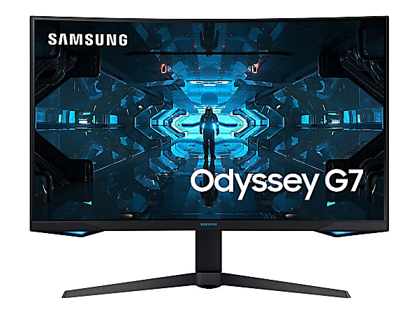 Samsung Odyssey G7 C32G75TQSN 31.5" WQHD Curved Screen Quantum Dot LED Gaming LCD Monitor - 16:9 - Black - LC32G75TQSNXZA