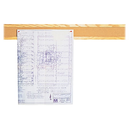 Quartet® Bulletin Board Strip, 5" x 48", Oak Wood Frame
