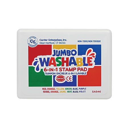 Ready 2 Learn Washable 6-In-1 Stamp Pads, Assorted Colors, Pack Of 2