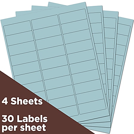 JAM Paper Mailing Address Labels Rectangle 2 58 x 1 Baby Blue Pack Of ...