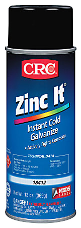 Zinc-It Instant Cold Galvanize, 16 oz Aerosol Can