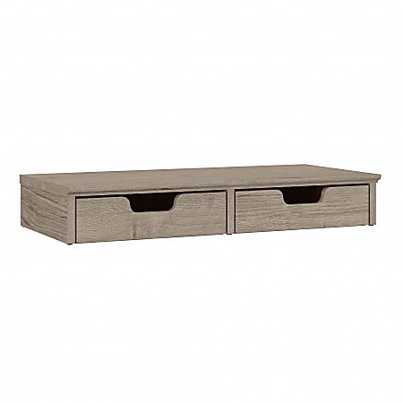 Bush Furniture Fairview 27"W Computer Desktop Organizer With Drawers, Shiplap Gray, Standard Delivery