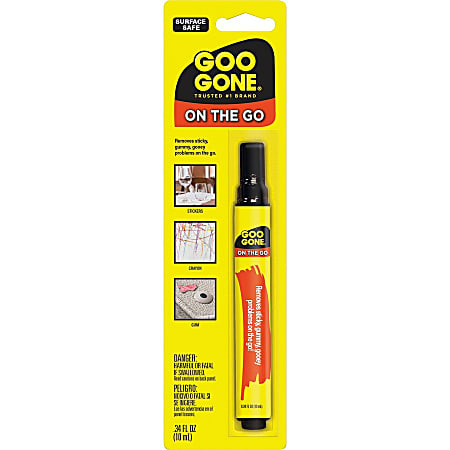 Goo Gone Mess-free Pen - For Multipurpose - 0.34 fl oz - Spill Proof, Unbreakable, Compact, Mess-free, Long Lasting - 12 / Carton - Black, Orange Goo Gone Mess-free Pen - For Multipurpose - 0.34 fl oz - Spill Proof, Unbreakable, Compact, Mess-free, Long Lasting - 12 / Carton - Black, Orange