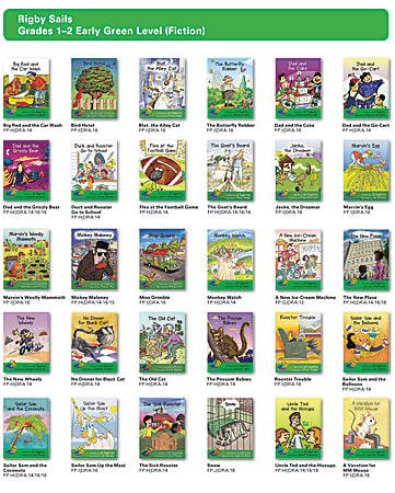 Rigby Sails Complete Package, Early Level Green, Grades 1-2, 6 Sets Of 60 Titles