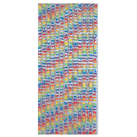 Amscan Summer Luau Fabric Flower Door Curtain, 72" x 36", Multicolor