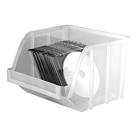 https://media.officedepot.com/images/f_auto,q_auto,e_sharpen,h_450/products/772794/772794_p_isd_65443_wide_stacking_bin_clear_propped/772794