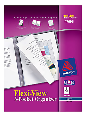 Avery® Flexi-View Organizer, 8-1/2" x 11", 6 Pocket,
