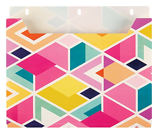 Office Depot® Brand Expanding Binder Pocket, Letter Size, Geometric Design