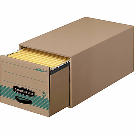 Bankers Box® Stor/Drawer® Steel Plus™ Drawer Files, Letter Size, 23 1/4" x 12 1/2" x 10 3/8", 100% Recycled, Kraft/Green, Pack Of 6