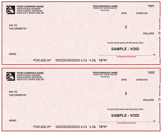 Custom Continuous Multipurpose Draft Checks For DACEASY®, 9 1/2" x 3 1/2", Box Of 250