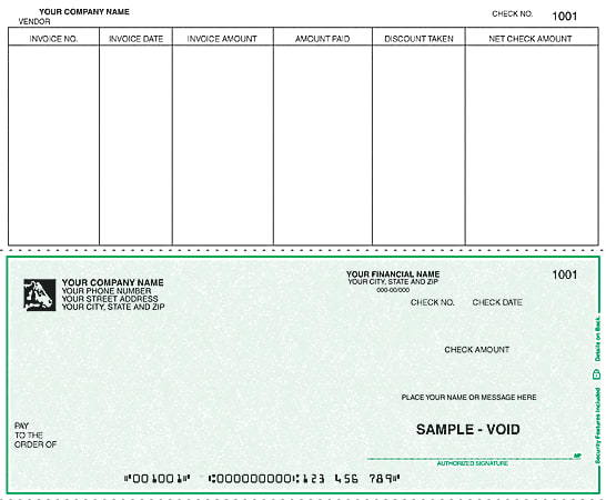 Continuous Accounts Payable Checks For RealWorld®, 9 1/2" x 7", 2-Part, Box Of 250, AP23, Bottom Voucher