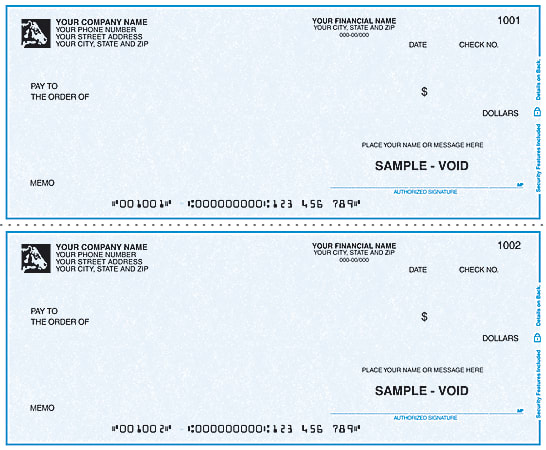 Custom Continuous Multipurpose Draft Checks For DACEASY®, 9 1/2" x 3 1/2", 2-Part, Box Of 250