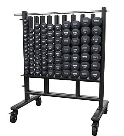 Power Systems Premium Neoprene Dumbbell Rack Set, 42"H x 24"W x 36"D, Black, Total Qty 1