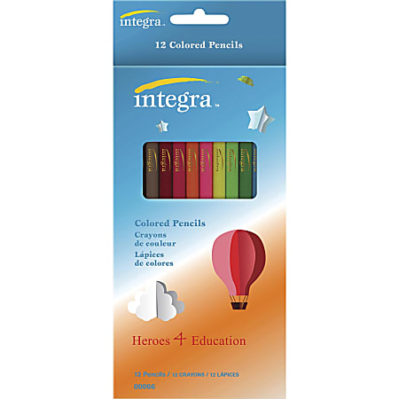 Integra™ Colored Pencils, Assorted, Pack Of 12