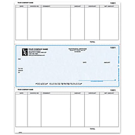 Laser Accounts Payable Checks For MAS90/MAS200/MAS500®, 8 1/2" x 11", 2-Part, Box Of 250, AP44, Middle Voucher