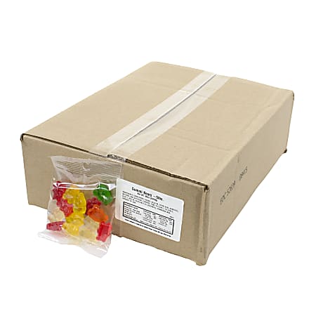 Cyber Sweetz Individually Wrapped Gummy Bears, 1 Oz Individual Bags, 5 Lb Box