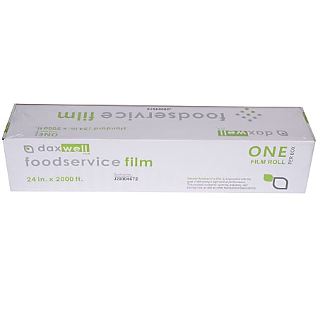 Daxwell Food Film Wrap, 24" x 2,000', Clear