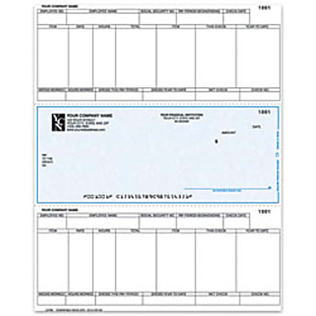Custom Laser Payroll Checks For Sage Peachtree®, 8 1/2" x 11", 2-Part, Box Of 250