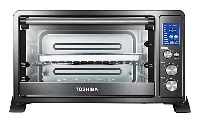 Toshiba Digital Convection Toaster Oven, Black/Stainless Steel