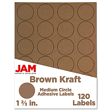 Kraft Stickers, Round Stickers