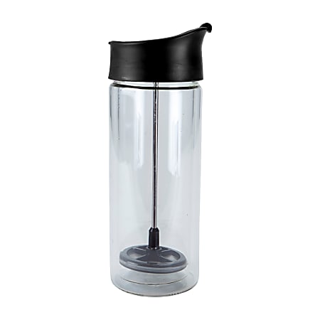 Mind Reader15-Oz French Press Travel Mug, Clear/Black