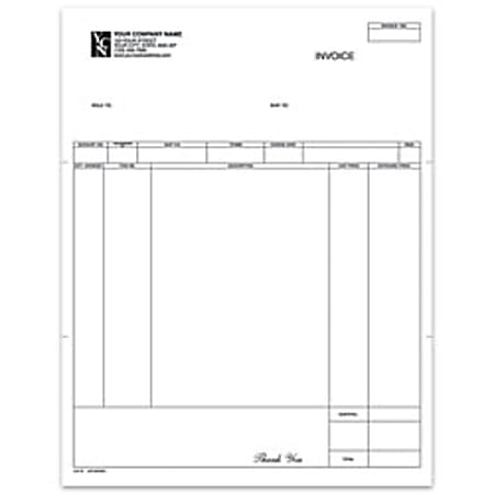 Custom LaserForms,  A/R Invoice For Great Plains®, 8 1/2" x 11",  Box Of 250