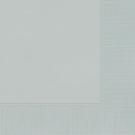 Amscan Beverage Napkins, 5" x 5", Silver, 100 Napkins Per Pack, Case Of 6 Packs