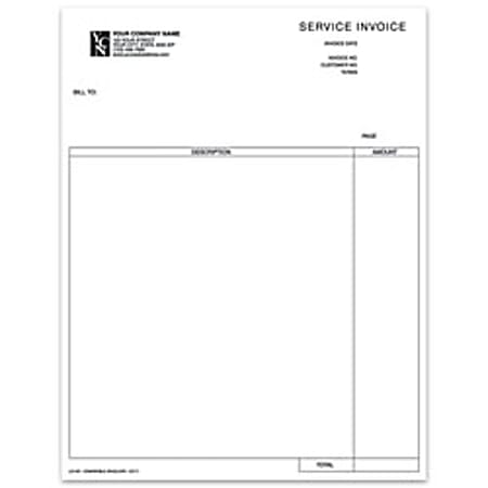 Custom Laser Forms, Service Invoice For Dynamics®/Solomon®, 8 1/2" x 11",  Box Of 250