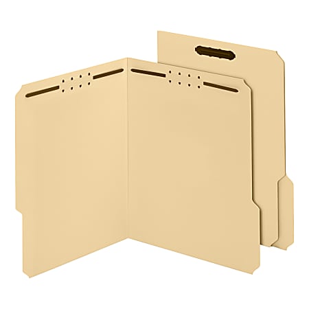 Pendaflex® Smart Shield™ Fastener Folders, Letter Size, Manila, 2 Embedded Fasteners, 3/4" Expansion