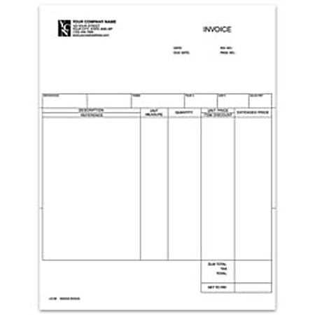 Custom LF-CI199 Laser Service Invoice For DACEASY®, 8