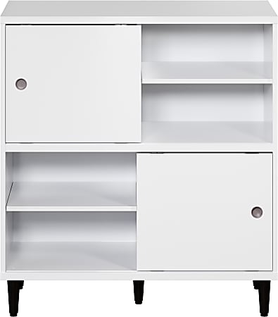 Trendfurn Evolution 36"W Clik Tool-Less Cabinet, White/Wenge