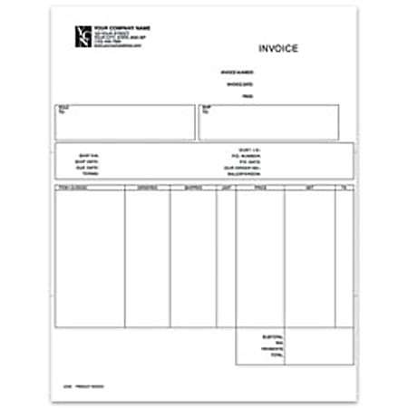 Custom LF-CI44 Laser Invoice For Sage Peachtree®, 8 1/2" x 11", 1 Part, Box Of 250