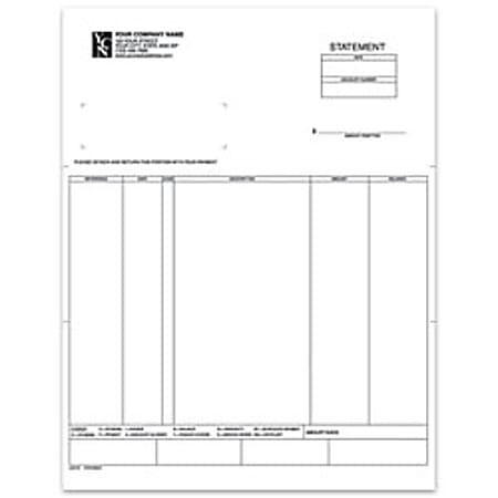 Custom Laser Statement For Great Plains®, 8 1/2" x 11", 1 Part, Box Of 250