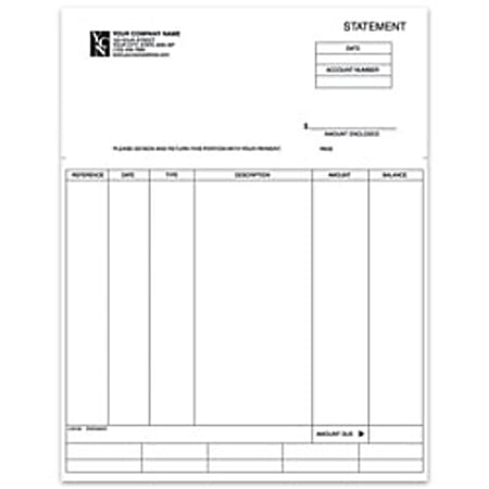 Custom Laser Forms, Statement For Dynamics®/Solomon®, 8 1/2" x 11",  Box Of 250