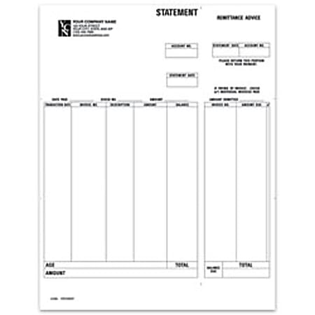 Custom Laser Statement For Simply Accounting®, 8 1/2&quot;