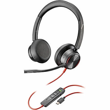 Poly Blackwire 8225 Stereo USB-C Headset +USB-C/A Adapter - Stereo - USB Type C - Wired - 32 Ohm - O - 8X223AA
