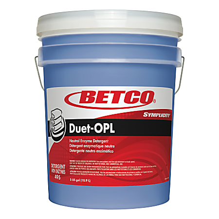 Betco® Symplicity™ Duet-OPL Detergent, Fresh Scent, 5.8 Gallon Container