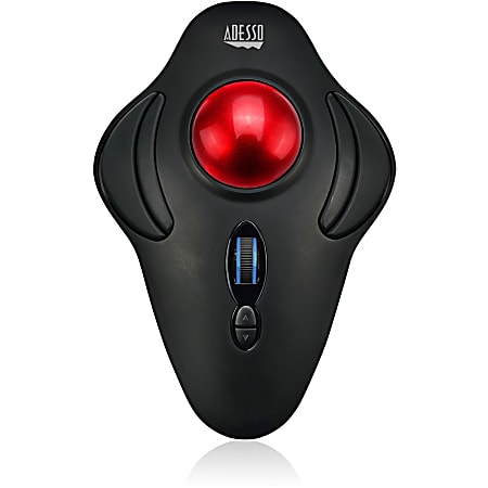 Adesso iMouse T40 - Wireless Programmable Ergonomic Trackball Mouse - Optical - Wireless - Radio Frequency - 2.40 GHz - No - Black - USB - 4800 dpi - Trackball, Scroll Wheel - 7 Button(s) - Symmetrical
