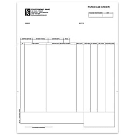 Custom Laser Purchase Order For Dynamics®/Great Plains®/Microsoft®, 8 1/2" x 11", 1 Part, Box Of 250