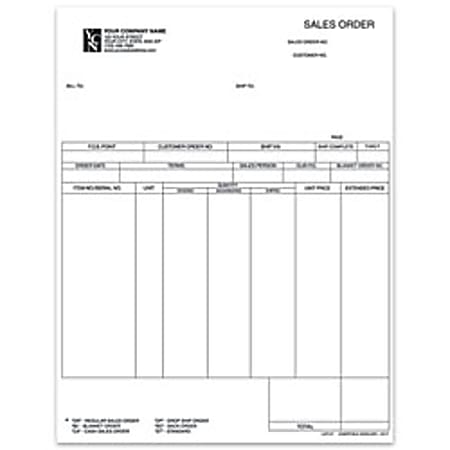Custom Laser Forms, Sales Order For Dynamics®/Solomon®, 8