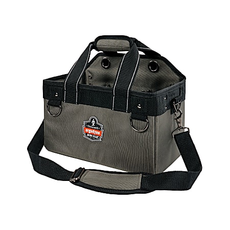 Ergodyne Arsenal 5844 Polyester Bucket Truck Tool Bag, 7-1/2”H x 13”W x 7-1/2”D, Gray