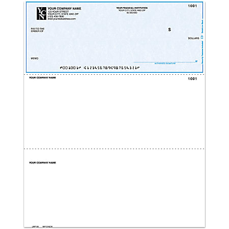 Custom Laser Multipurpose Voucher Checks Without Lines For Quicken® / Quickbooks® / Microsoft®, 8 1/2" x 11", Box Of 250