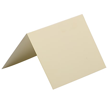 JAM Paper® Strathmore Fold-Over Cards, 4 3/8" x 5 7/16", Ivory, Pack Of 25
