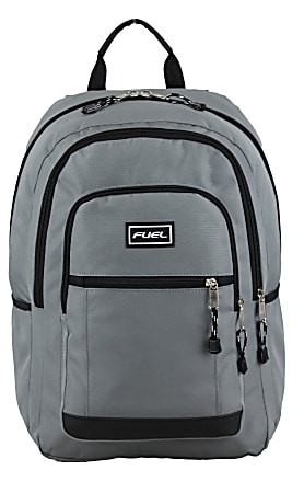 Fuel Rider Sport Bungee Backpack With 15.5” Laptop Compartment, Ash Gray