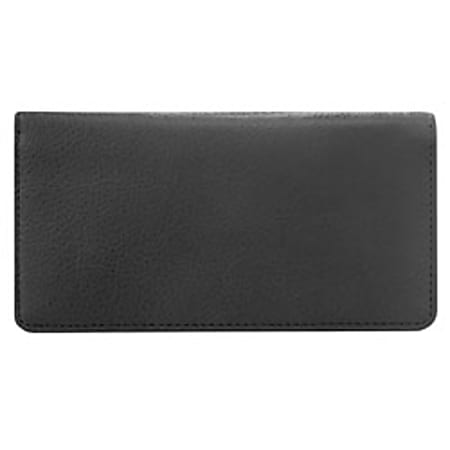 Custom Wallet Check Cover, Classic Leather, Black