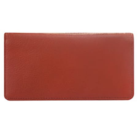 Custom Wallet Check Cover, Classic Leather, Red