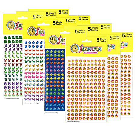 Sandylion Chart Sticker Variety Packs, Pack C, 3,200 Stickers Per Pack, Set Of 3 Packs