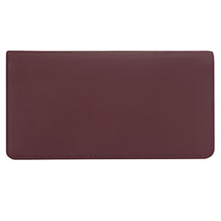 Custom Wallet Check Cover, Classic Leather, Burgundy