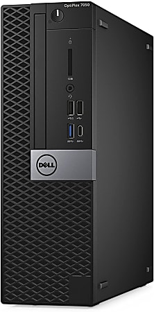 Dell™ Optiplex 7050 Refurbished Desktop, Intel® Core™ i5, 8GB Memory, 256GB Solid State Drive, Windows® 10, RF610745